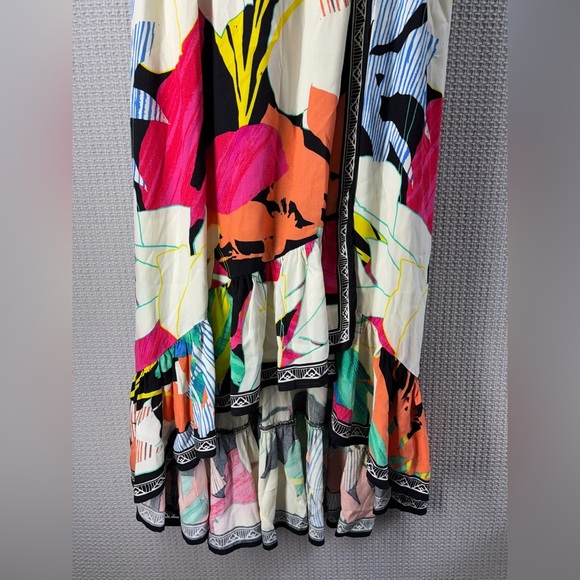 Flying Tomato Anthropologie Tropical Wrap Midi Dress Women Sz Small-Beach Floral - Picture 3 of 10